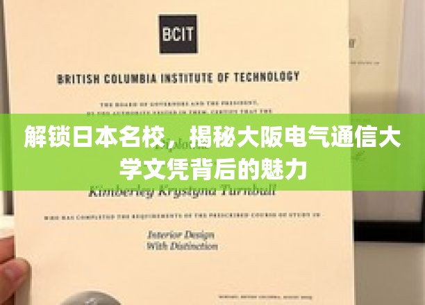 探寻大阪电气通信大学，文凭背后的独特魅力与日本名校风采