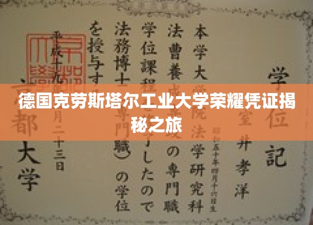 探索德国克劳斯塔尔工业大学背后的荣耀证书奥秘
