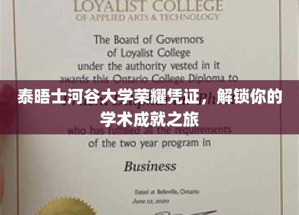 泰晤士河谷大学荣耀通行证，开启非凡学术成就之旅