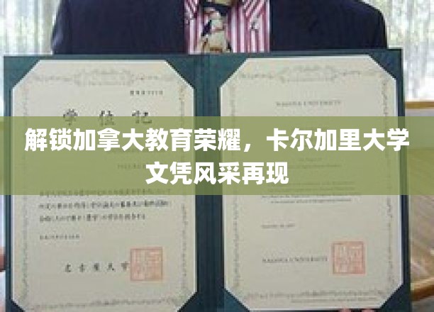 加拿大教育荣耀解锁，卡尔加里大学文凭风采再现