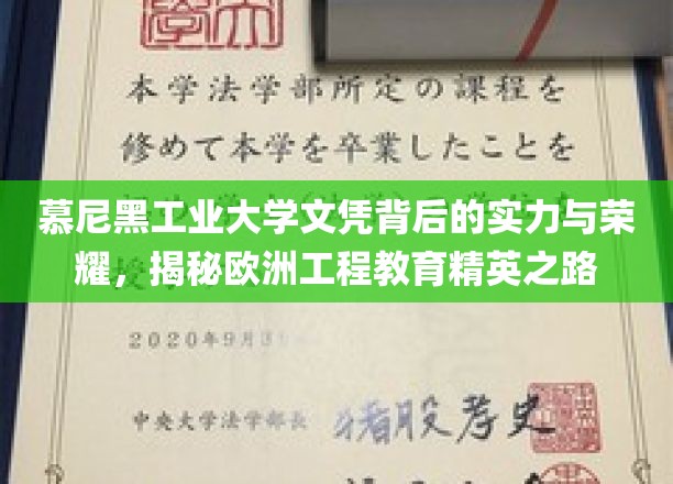 慕尼黑工业大学文凭背后的实力与荣耀，揭秘欧洲工程教育精英之路