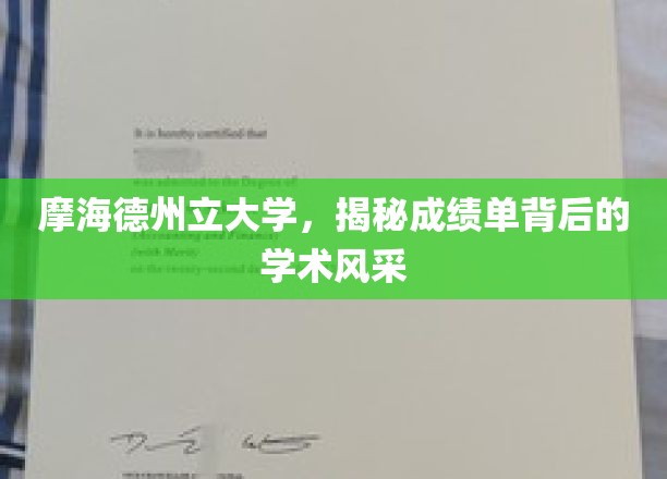摩海德州立大学，揭开成绩单背后的学术璀璨之光