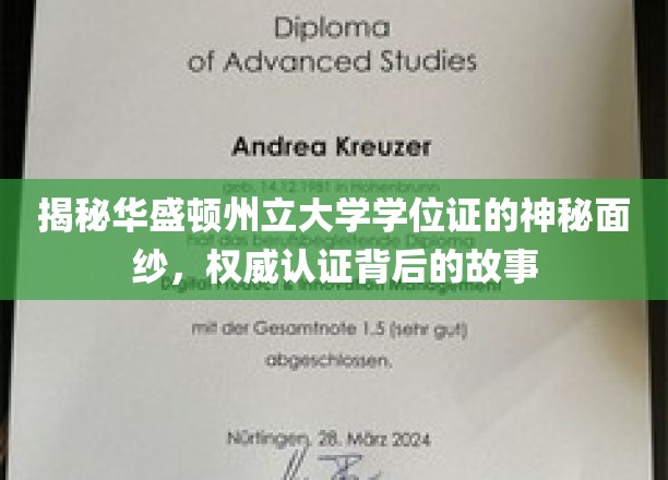 华盛顿州立大学学位证揭秘，探寻权威认证背后的传奇历程