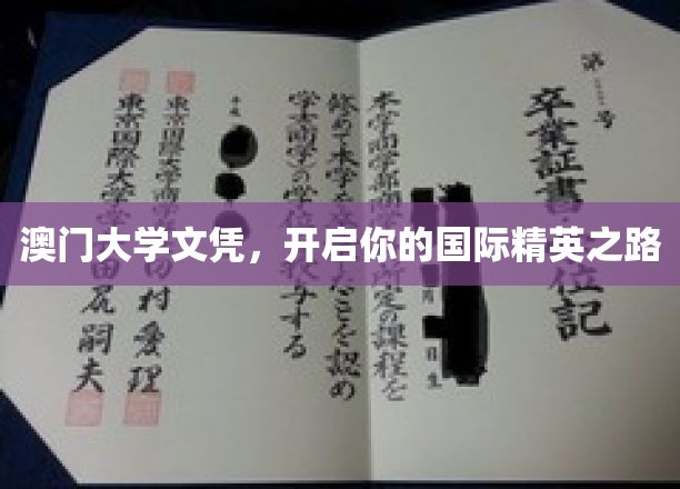 澳门大学文凭，引领您踏上国际精英的征途