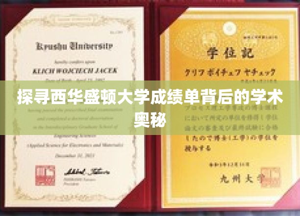 解码西华盛顿大学成绩单，揭秘学术成就的秘密通道
