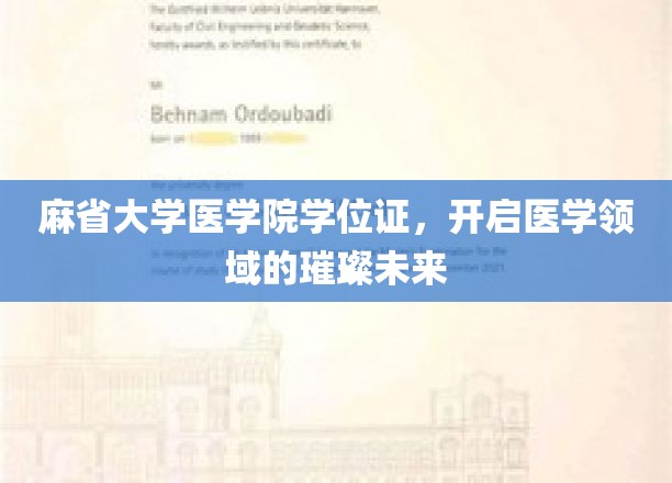 医学新篇章，麻省大学医学院学位证照亮职业辉煌之路