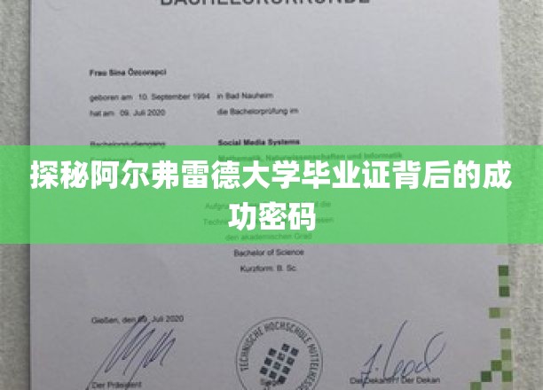 探秘阿尔弗雷德大学毕业证背后的成功密码