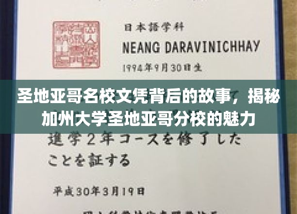 解码加州大学圣地亚哥分校，名校文凭背后的传奇魅力