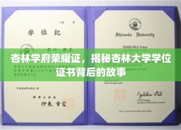 杏林荣耀鉴证书，探寻杏林大学学位背后的传奇篇章