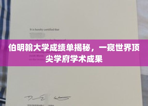伯明翰精英成果揭晓，一探世界级学府学术风采
