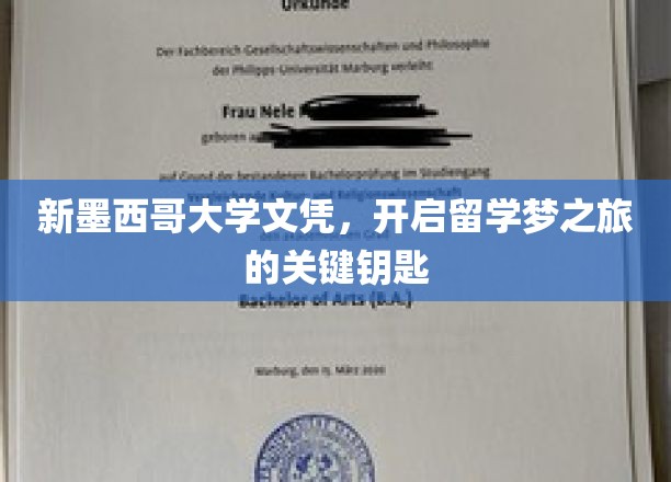解锁留学之门，新墨西哥大学文凭，开启梦想之旅