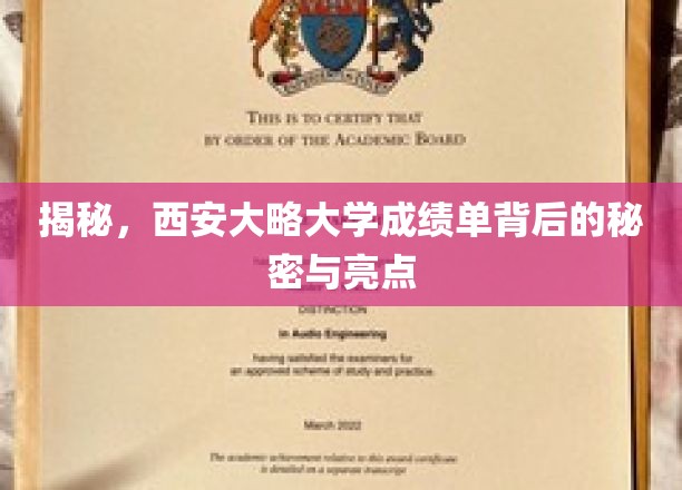 解码西安大略大学，成绩单中的隐藏宝藏与卓越之处