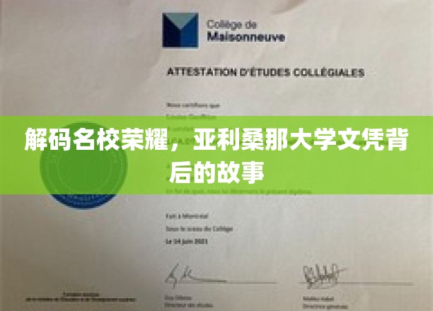 揭秘名校荣耀，亚利桑那大学文凭的传奇之路