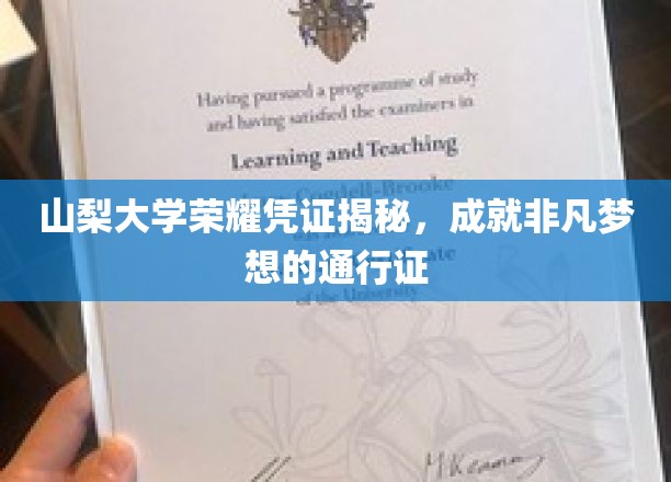 山梨大学荣耀凭证揭秘，成就非凡梦想的通行证