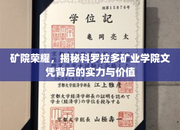 科罗拉多矿业学院文凭之光，揭秘其背后的非凡实力与珍贵价值