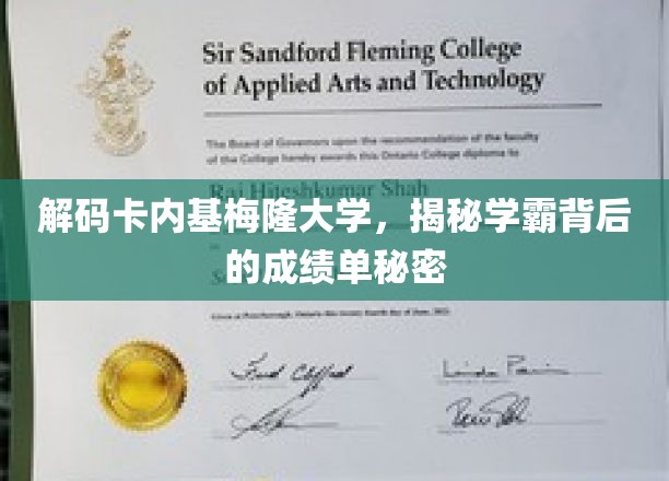 探寻卡内基梅隆学霸秘籍，揭秘顶尖学府的成绩单奥秘