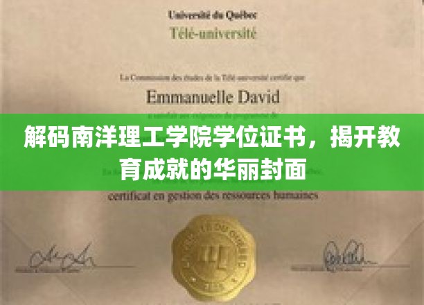 探索南洋理工学院学位背后的荣耀故事，揭开成就证书的神秘面纱