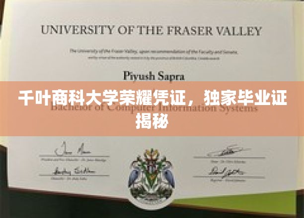 千叶商科大学荣耀凭证，独家毕业证揭秘