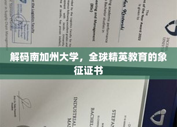 南加州大学精英证书，揭秘顶尖学府的全球教育密码