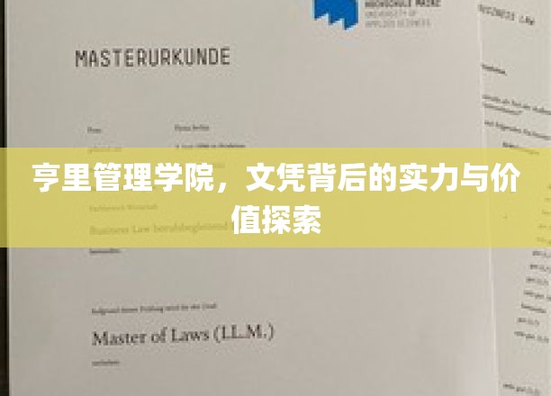 揭开亨里管理学院文凭的深层价值与实力之谜