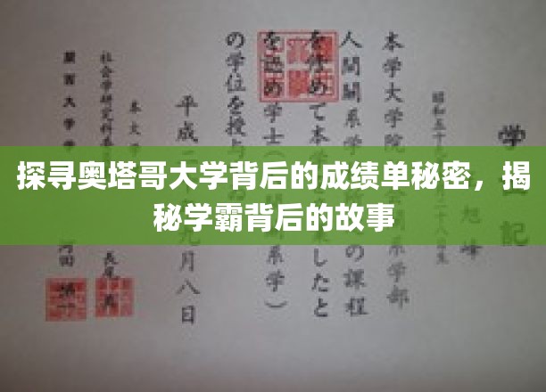 奥塔哥大学学霸养成记，揭秘学术巅峰背后的神秘力量