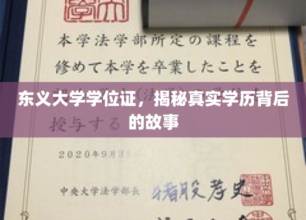东义大学学位证，揭秘真实学历背后的故事