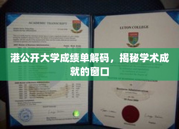 港公开大学成绩单解码，揭秘学术成就的窗口