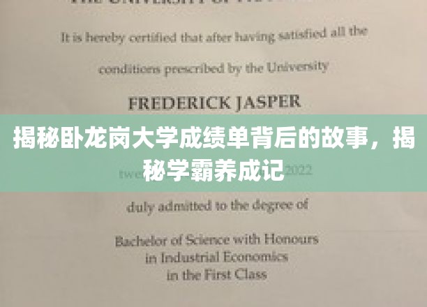 解码卧龙岗大学成绩单背后的故事，探索学霸养成之路
