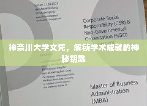 神奈川大学文凭，开启学术成就之门的钥匙