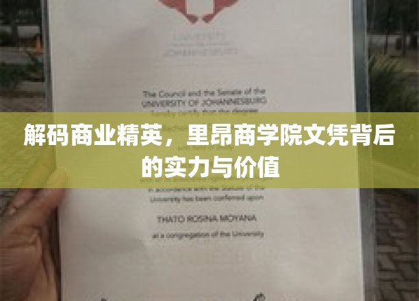 解码商业精英，里昂商学院文凭背后的实力与价值