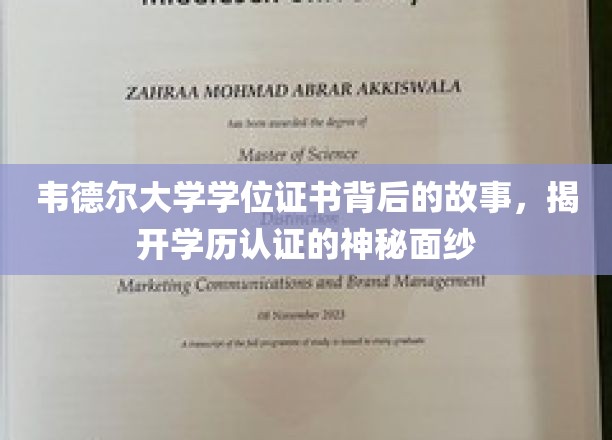 韦德尔大学学位证之谜，一场学历认证的奇幻之旅