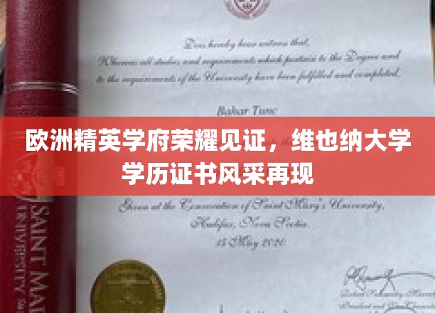 维也纳大学荣耀证书，探寻欧洲精英教育的卓越印记
