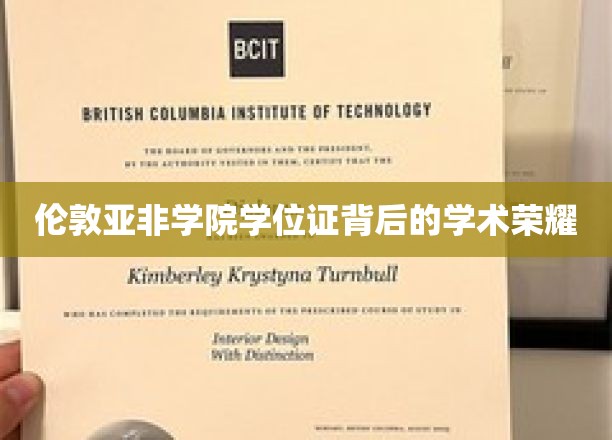 解码伦敦亚非学院学位证的学术光环