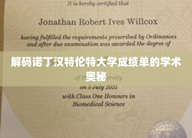 解锁诺丁汉特伦特大学成绩单背后的学术密码