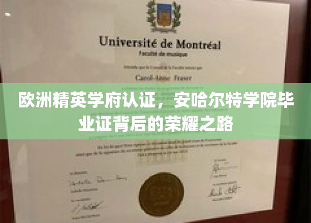 欧洲精英学府认证，安哈尔特学院毕业证书背后的荣耀之路