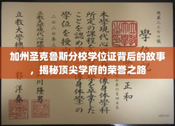 加州圣克鲁斯分校学位证背后的故事，揭秘顶尖学府的荣誉之路