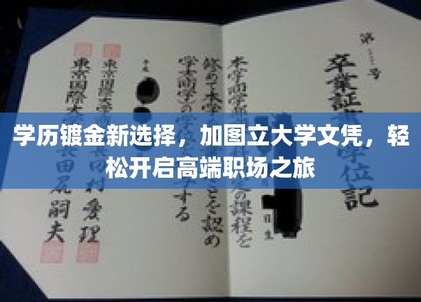 名校光环轻松触手，加图立大学文凭助你职场飞跃