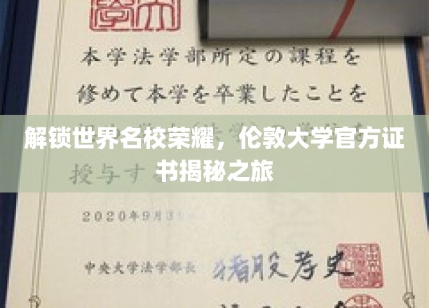 揭秘伦敦大学荣耀密码，官方证书背后的名校传奇