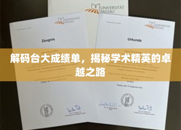 台大精英养成记，一纸成绩单背后的非凡旅程