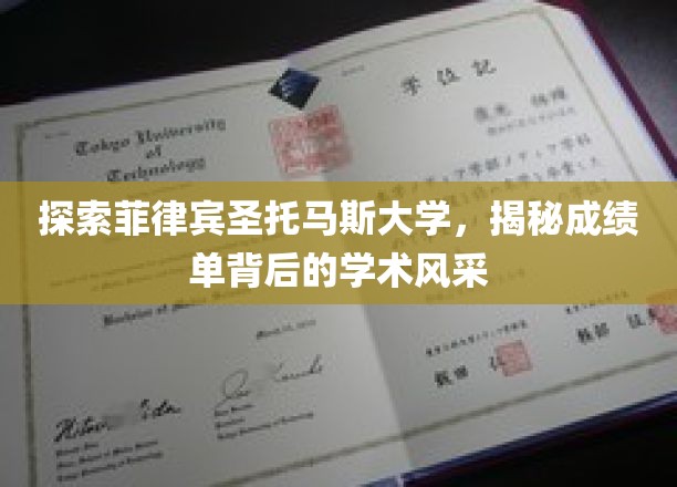 解码菲律宾圣托马斯大学，成绩单里的学术传奇之旅
