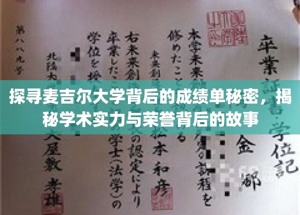 探寻麦吉尔大学背后的成绩单奥秘，揭秘学术实力与荣誉背后的故事