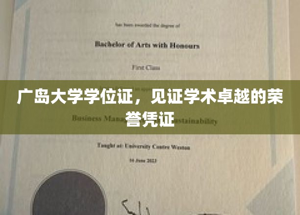 广岛大学学位证，见证学术卓越的荣誉凭证
