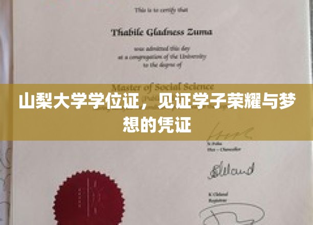 山梨荣耀，学位证书，学子梦想启航的里程碑