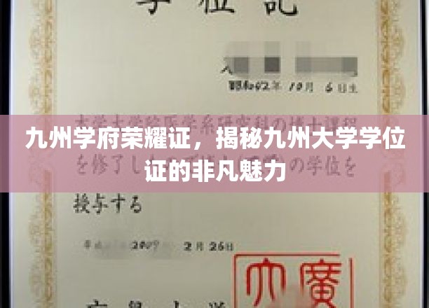 九州学位荣耀之光，揭秘古代学府的神秘证书之谜