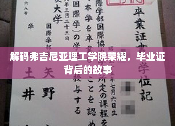 揭秘弗吉尼亚理工学院荣耀，毕业证背后的传奇故事