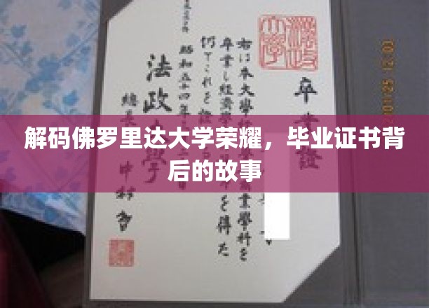 解码佛罗里达大学荣耀，毕业证书背后的故事