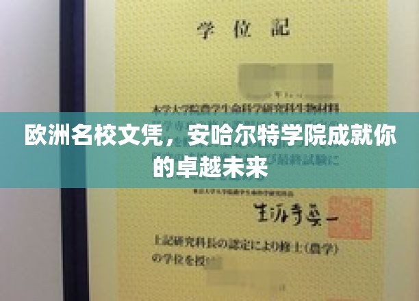欧洲精英学府，安哈尔特学院铸就非凡人生旅程