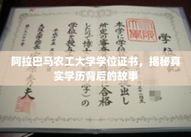 阿拉巴马农工大学学位证书，揭秘真实学历背后的故事