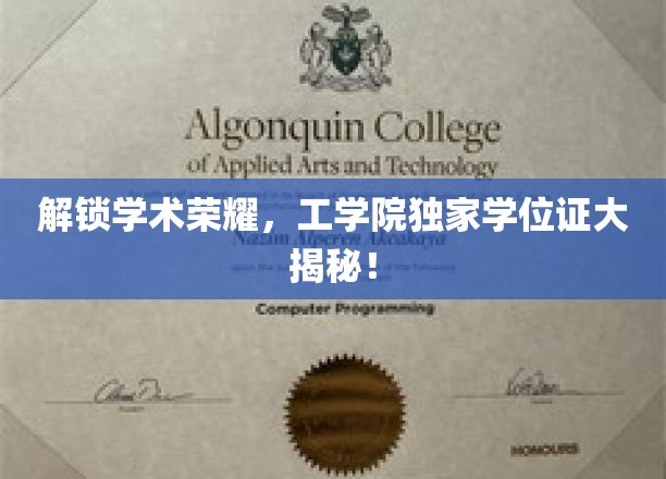 探寻工学院学位证背后的荣耀密码，独家揭秘学位证的奥秘！