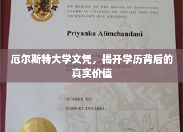 厄尔斯特大学文凭，揭示学历背后的真正价值